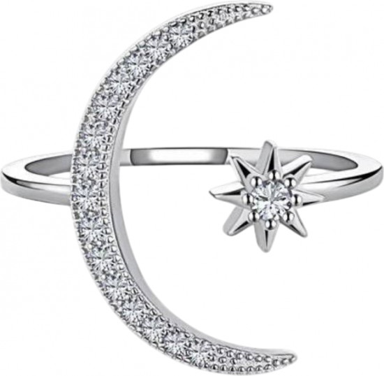 Кольцо женское «Луна Звезда»