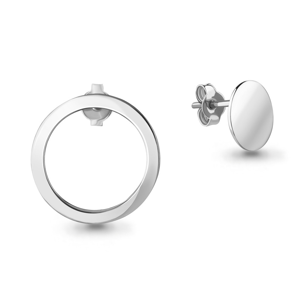 Серьги из серебра | Geometry | Aquamarine