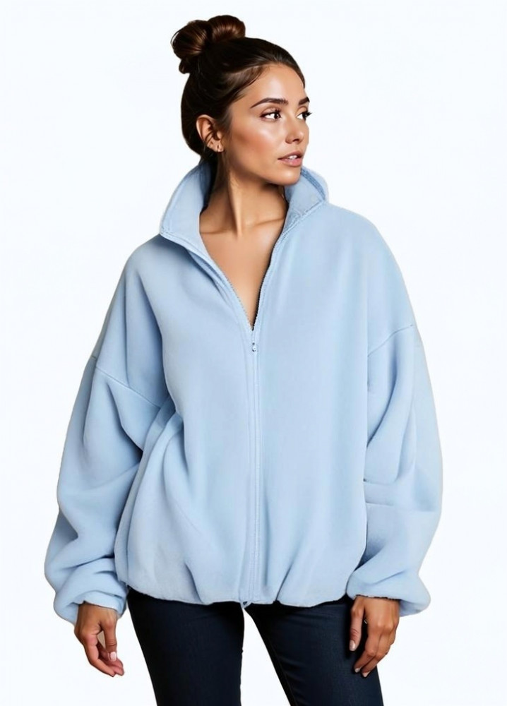 Толстовка флисовая голубая