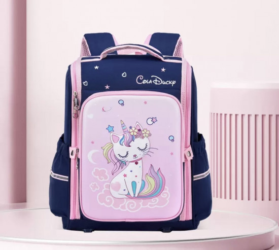 Рюкзак для девочек каркасный «Котик»