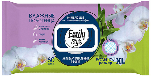 Полотенца влажные антибактериальные | Emily Style
