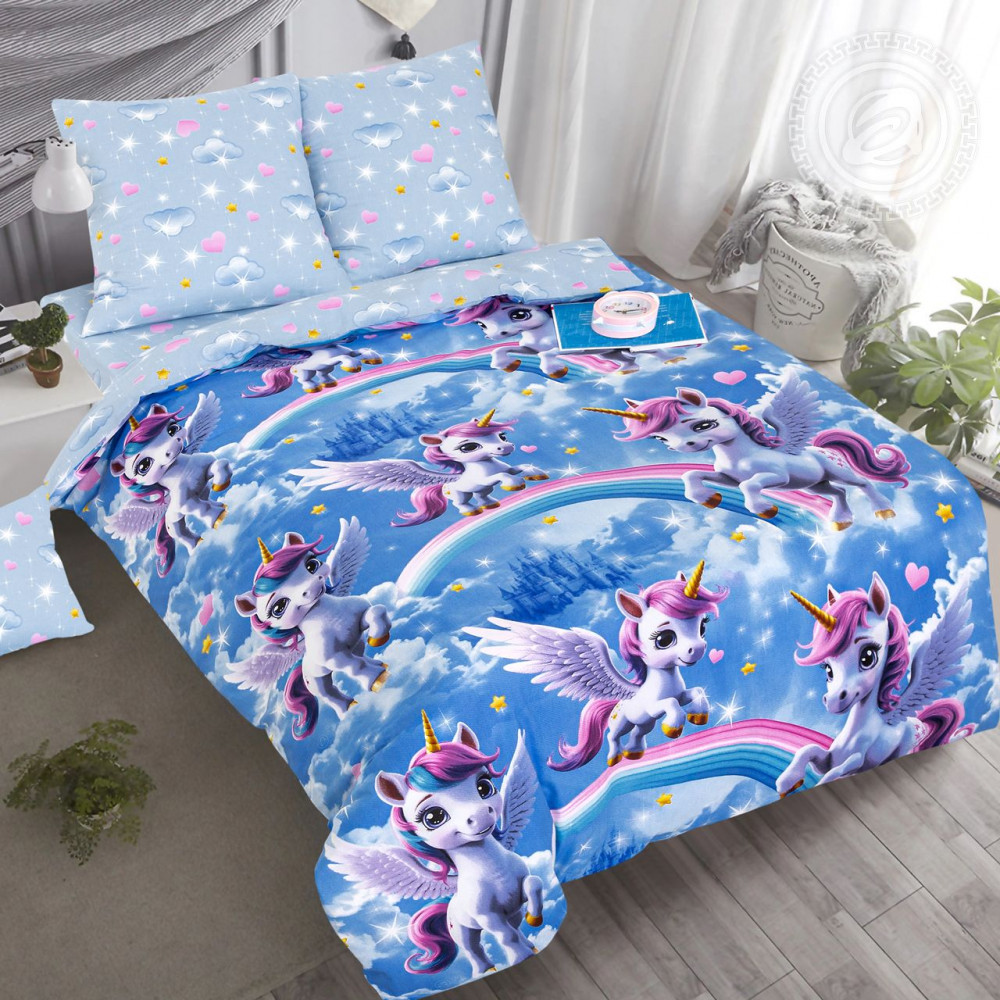 Комплект постельного белья «Единорожки» | Поплин детский | АртПостель