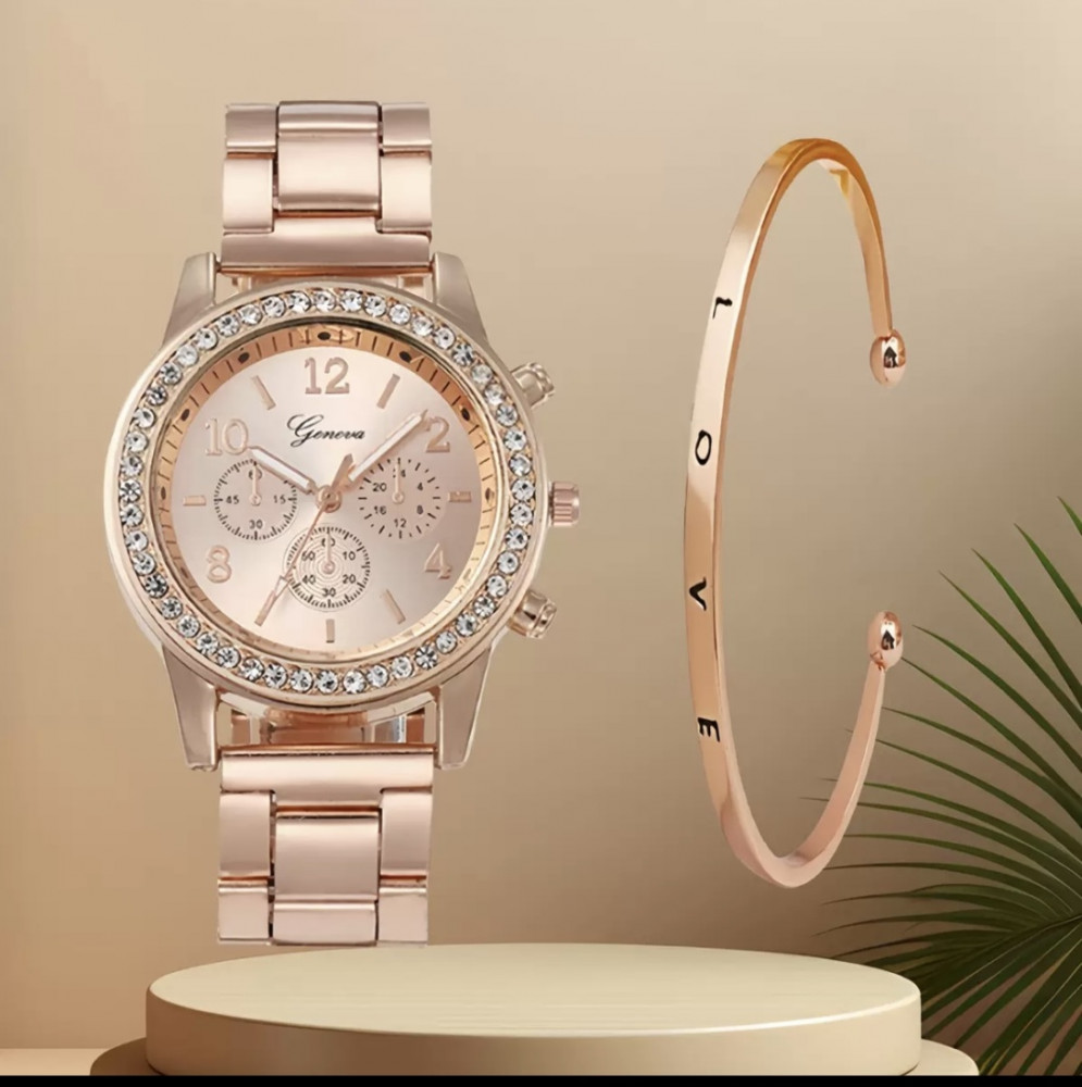 Кварцевые часы с браслетом