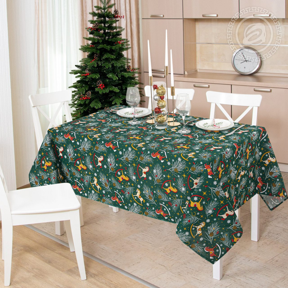 Скатерть «Лошадки» | Рогожка | АртДизайн