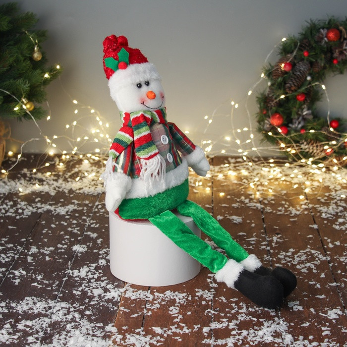 Игрушка мягкая «Снеговик с пуговками» | Зимнее волшебство