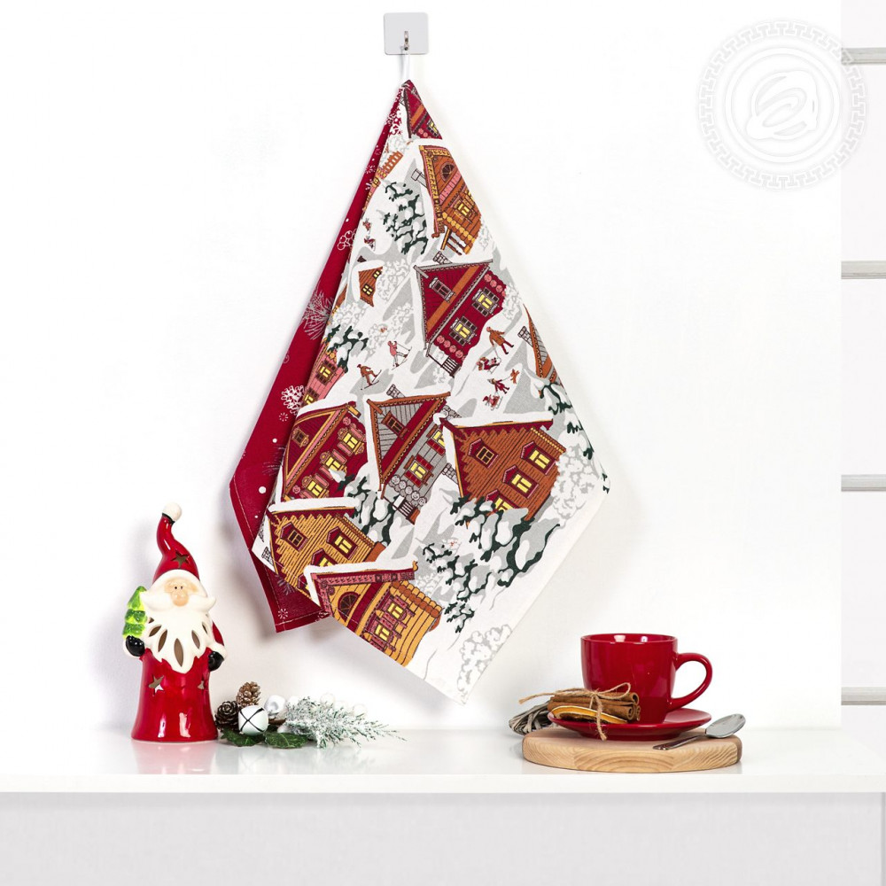 Полотенце кухонное «Новогодняя ночь» | Полотенца из рогожки | АртДизайн