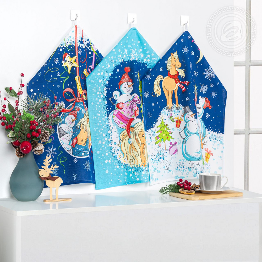 Комплект полотенец «Каникулы» | Полотенца из рогожки | АртДизайн