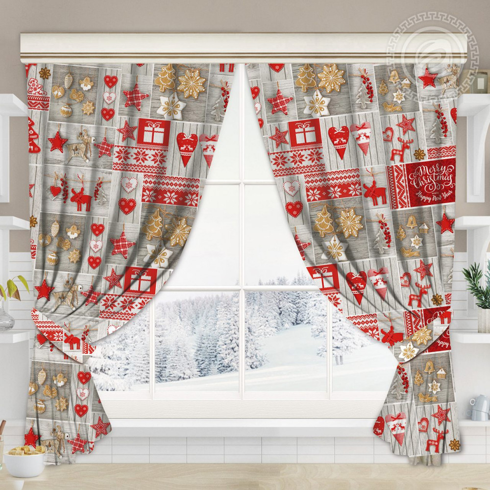 Комплект штор для кухни с подхватом «Чудеса» | Шторы для кухни | АртДизайн