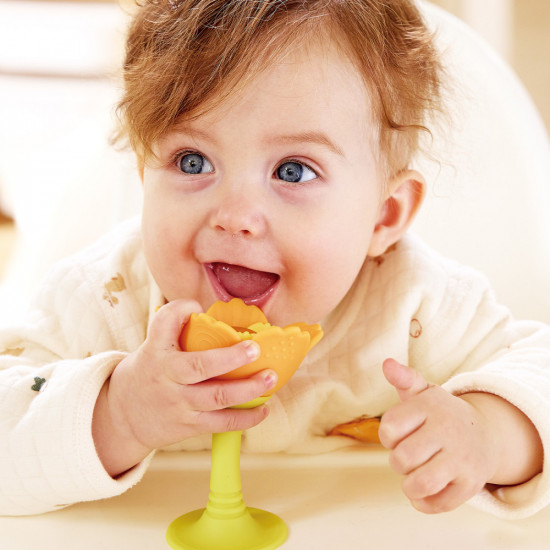 Погремушка 3 в 1 «Оранжевый цветок»