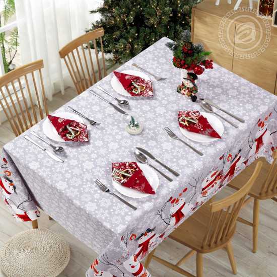 Комплект столового белья «Снеговики»