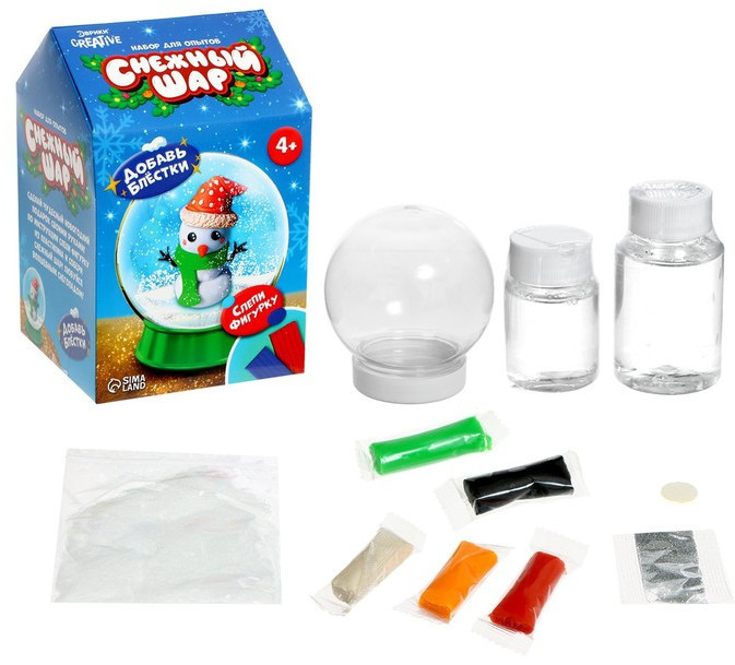 Набор для опытов «Снежный шар. Снеговик» | Школа талантов