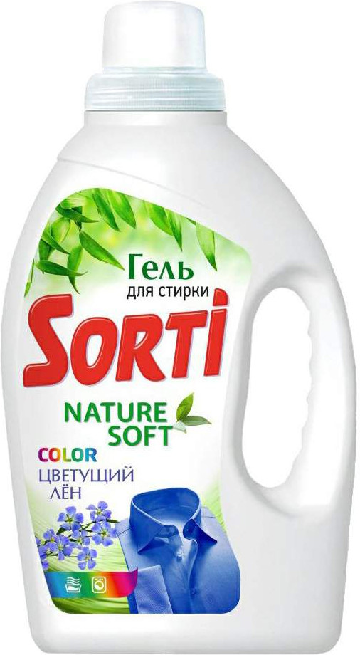 Гель для стирки цветных вещей «Цветущий лен» | Nature Soft | Sorti