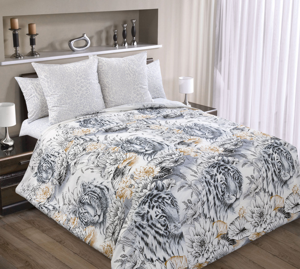 Пододеяльник «Белый тигр 1» | Белый тигр 1 | Королевское искушение