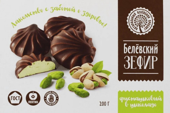 Зефир в шоколаде со вкусом фисташки