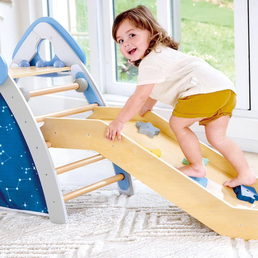 Детский игровой комплекс 4-в-1 «Пиклер с горкой, скалодром» | Hape