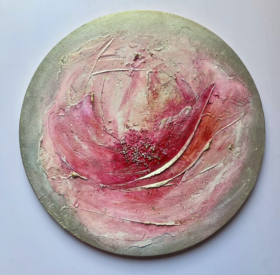 Картина фактурная авторская «Волна нежности»