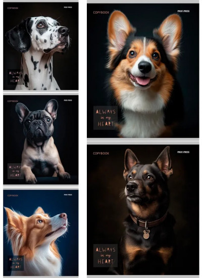 Комплект тетрадей «Портретные фото собак»