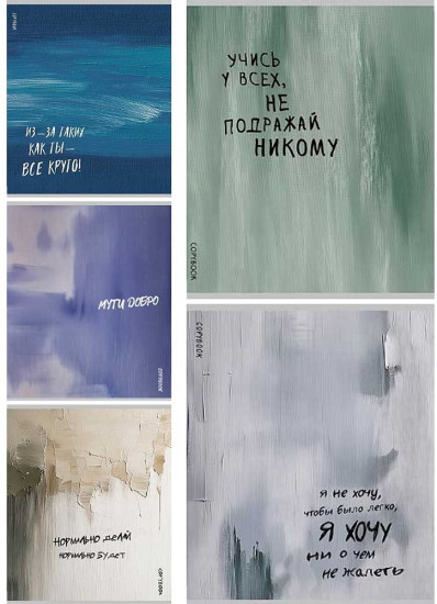 Комплект тетрадей «Вдохновляющие надписи»