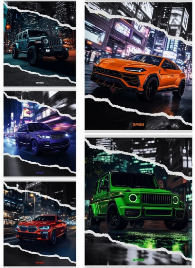 Комплект тетрадей «Яркие машины в городе»