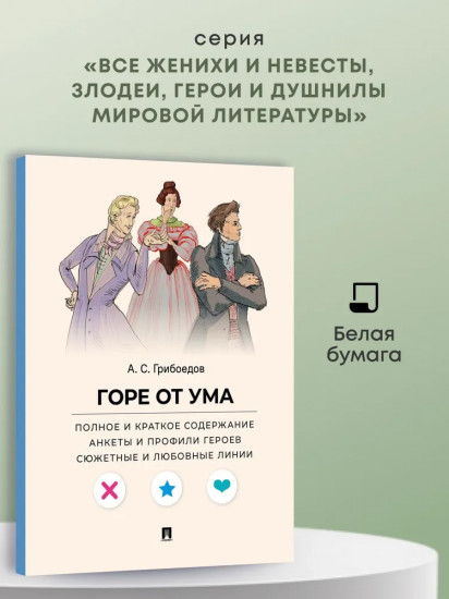 Горе от ума. Полное и краткое содержание. Анкеты и профили героев. Сюжетные и любовные линии