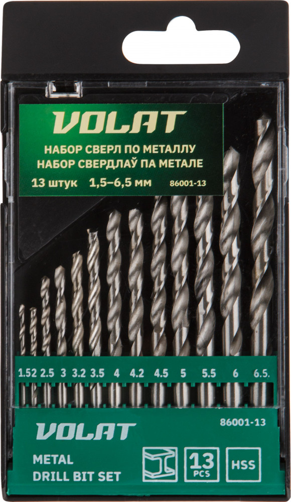 Набор сверл по металлу | Волат