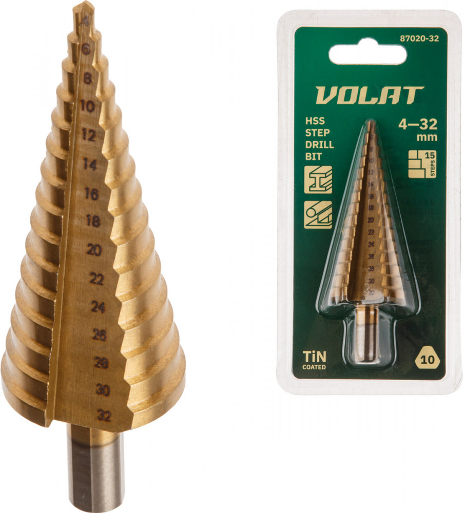Сверло по металлу ступенчатое | Волат