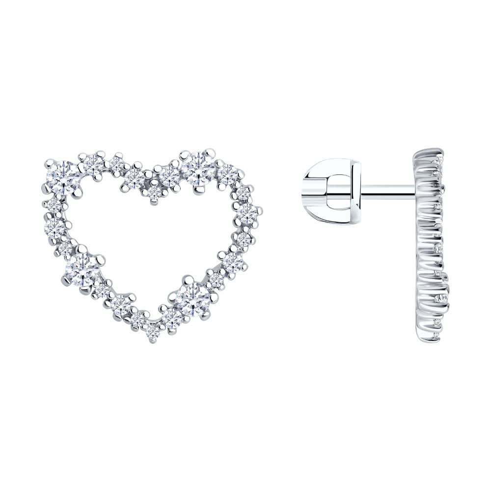 Серьги из серебра с фианитами | SOKOLOV эксклюзивно для Diamant | Diamant