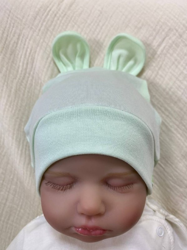 Шапка для новорожденных «Зайка» | Фабрика Бамбук