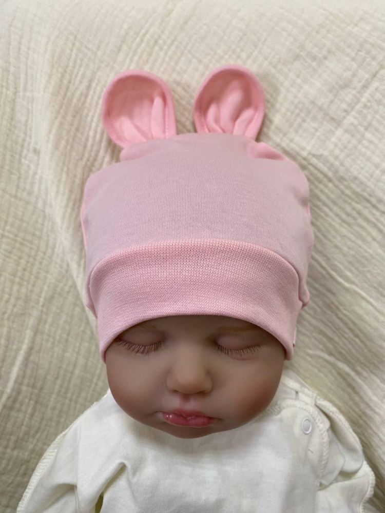 Шапка для новорожденных «Зайка» | Фабрика Бамбук