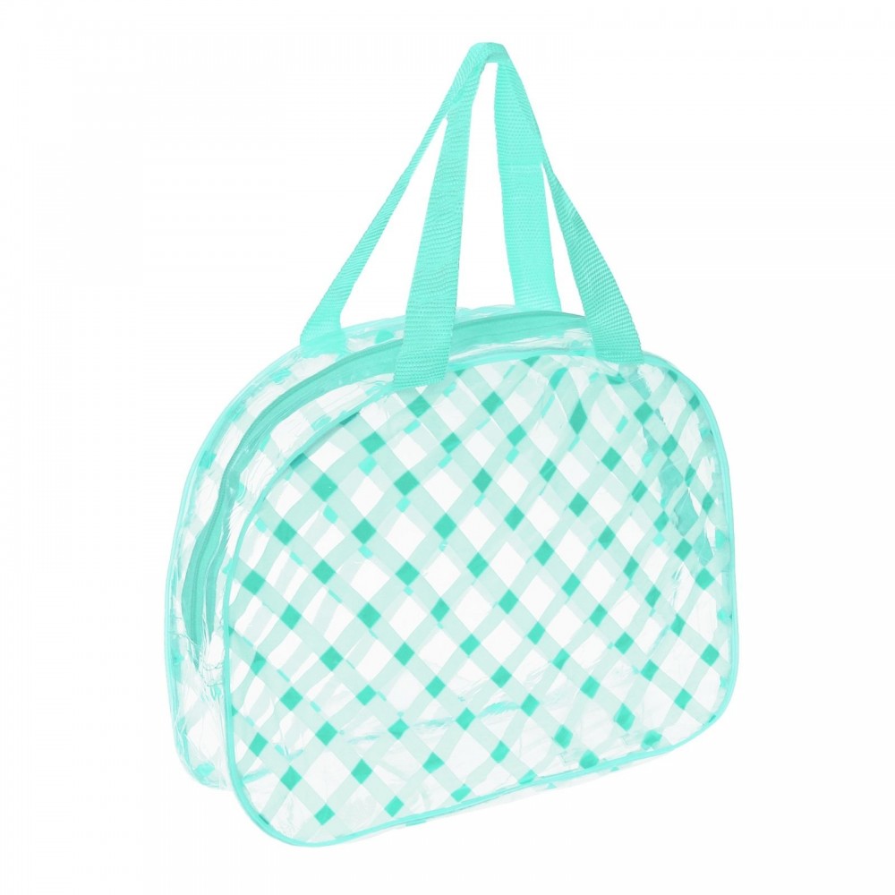 Косметичка-сумочка банная «Клеточка», зеленая