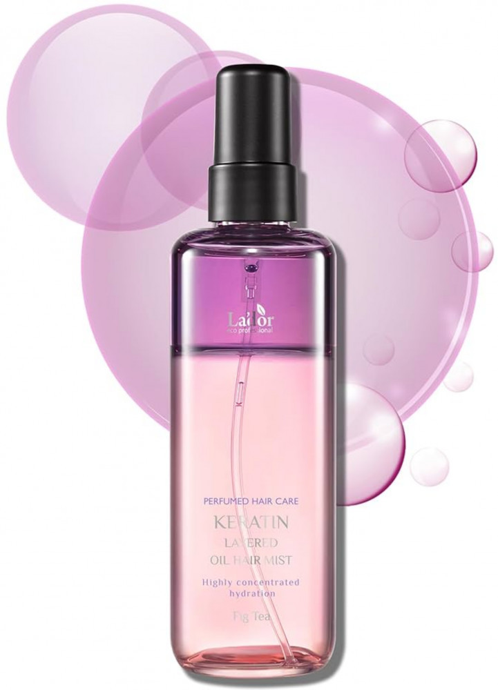 Парфюмированный двухфазный мист для волос «Keratin Layered Oil Mist Fig Tea» | La’dor