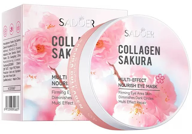 Патчи для глаз гидрогелевые с коллагеном и сакурой «Collagen Sakura Eye Mask» | SADOER