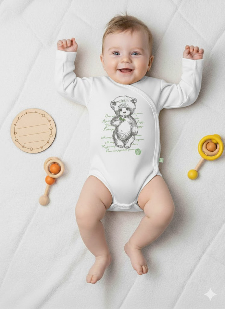 Боди-кимоно для новорожденных | Фабрика Бамбук