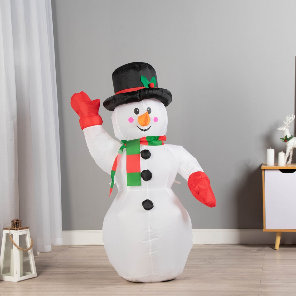 Надувная фигура с подсветкой «Снеговик» | ИнтерPresent