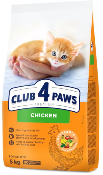 Сухой корм для котят со вкусом курицы | Club 4 Paws