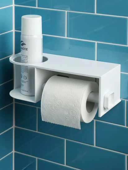 Держатель для туалетной бумаги с полкой