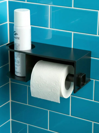 Держатель для туалетной бумаги с полкой