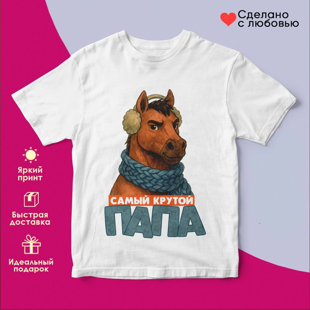 Футболка с принтом «Самый крутой папа» | TopPoshiv