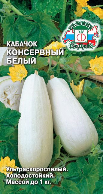 Семена кабачка «Консервный белый» | СеДеК
