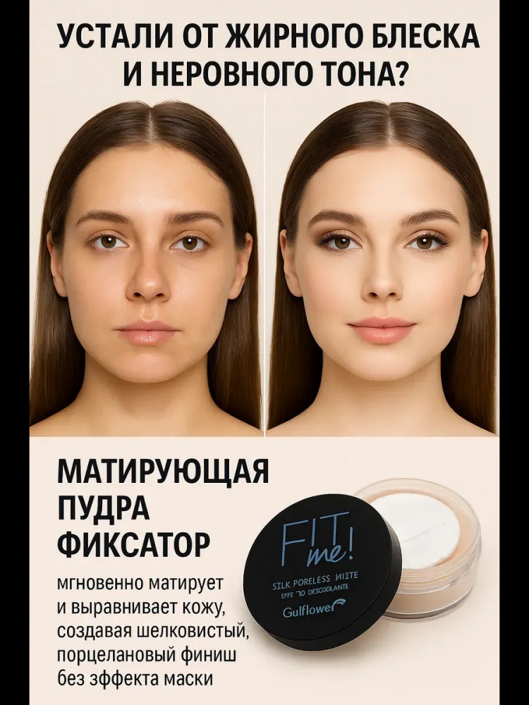 Пудра для лица «Fit Me», отттенок Прозрачный