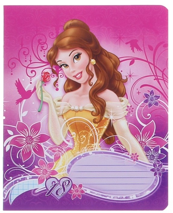 Тетрадь «Принцессы», 18 листов, в ассортименте