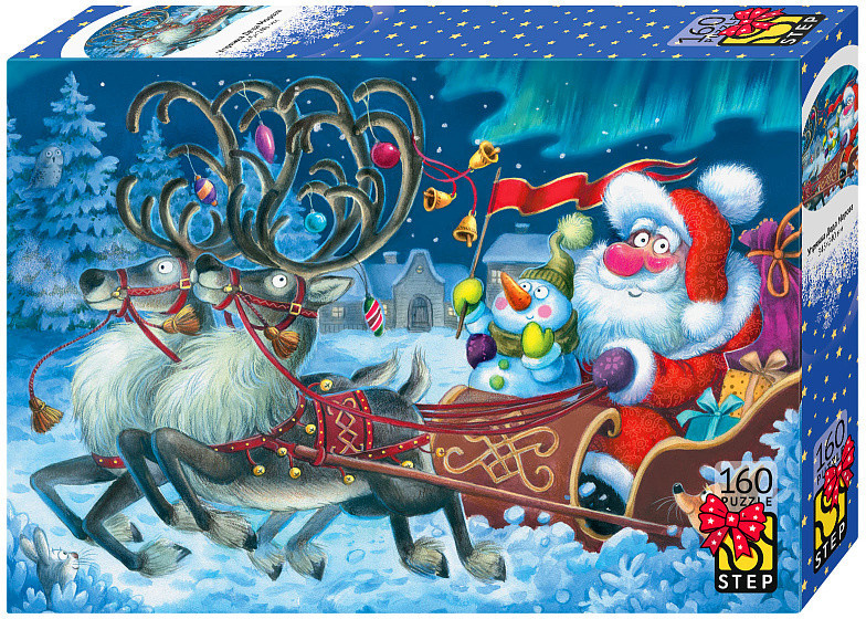 Пазл «Упряжка Деда Мороза» | Step Puzzle