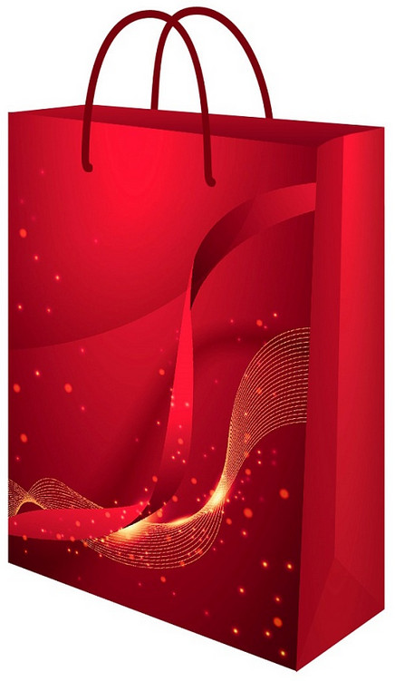 Пакет подарочный «Красная абстракция» | Миленд