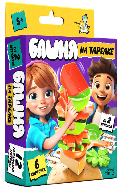 Игра настольная «Башня на тарелке» | Aктив time | Десятое королевство