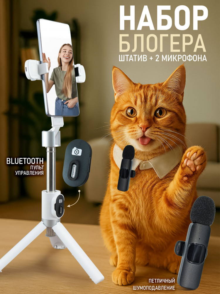Набор для блогера «Штатив и микрофон» | Bless company