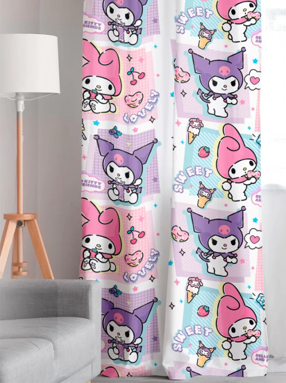 Штора в детскую комнату «Мелоди и Куроми»