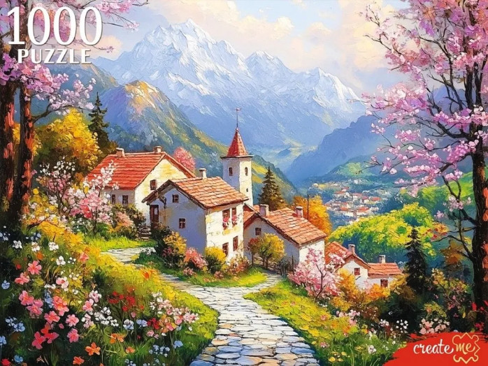 Пазл «Городок в горах» | Create me | Рыжий кот