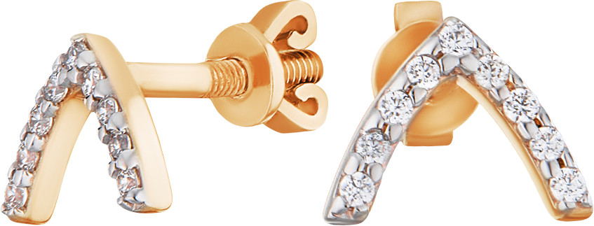 Серьги-пусеты из золота | Lucente