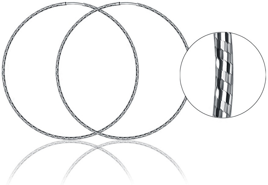 Серьги конго из серебра | Lucente Silver