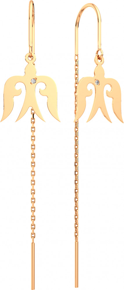 Серьги-цепочки из золота | Lucente